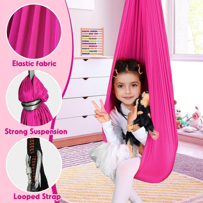 Chihee Sensory Swing Therapy Swing Hammock Indoor Outdoor for Kids,Hardware Included,Soft Breathable Nylon Cuddle Swing Joy Hammock for Child Adult with Autism,ADHD,Aspergers,Sensory Integration - Image 3